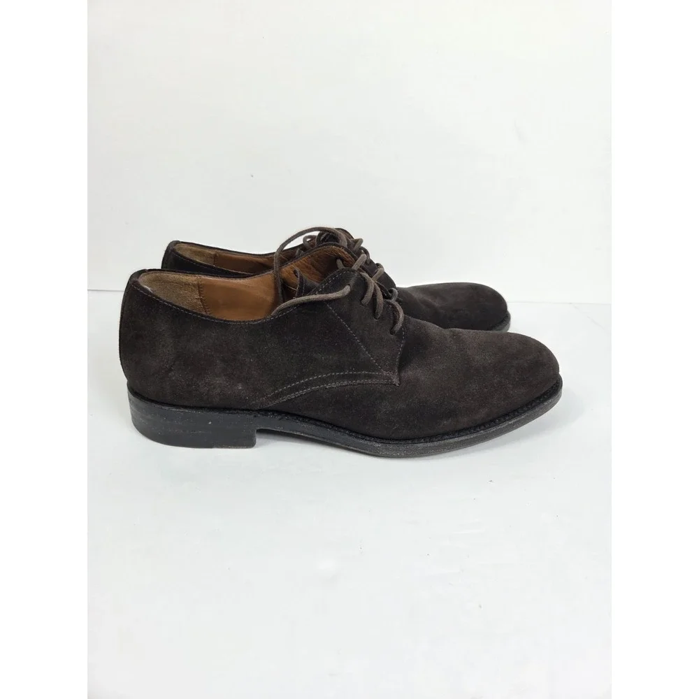 AQUATALIA Made In Italy Oxfords Brown Suede Shoes Size 8 Men